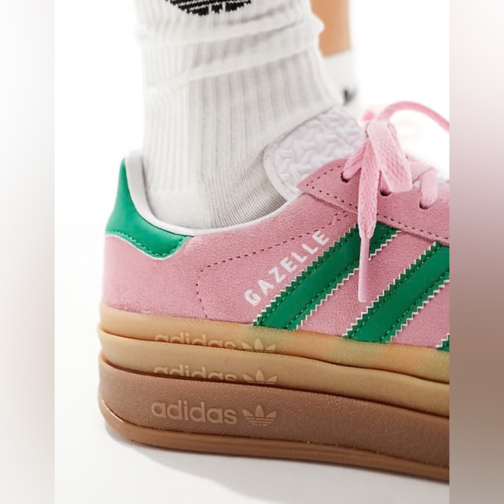 Adidas Pink and White Sneakers - Picture 2 of 10